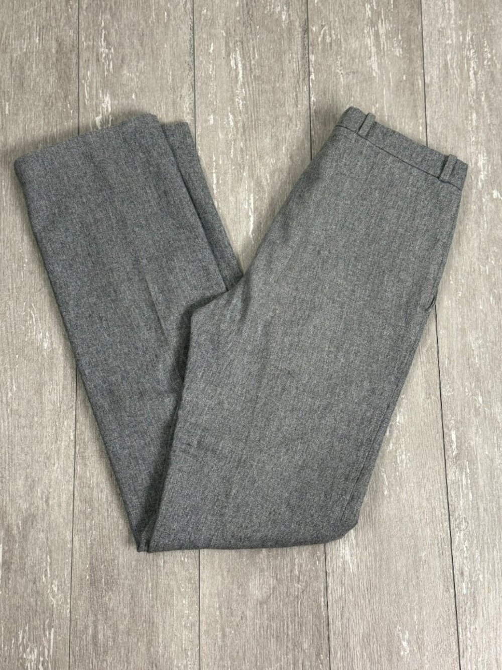 Vintage E Joven Mens Grey Wool Straight Leg Dress Pants Size 28